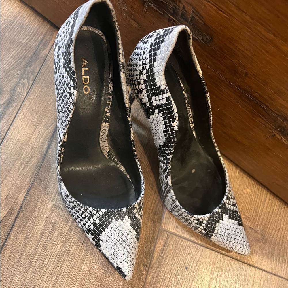 ALDO Black & White Pumps – Size 8.5, Sexy Chic Heels, Comfortable